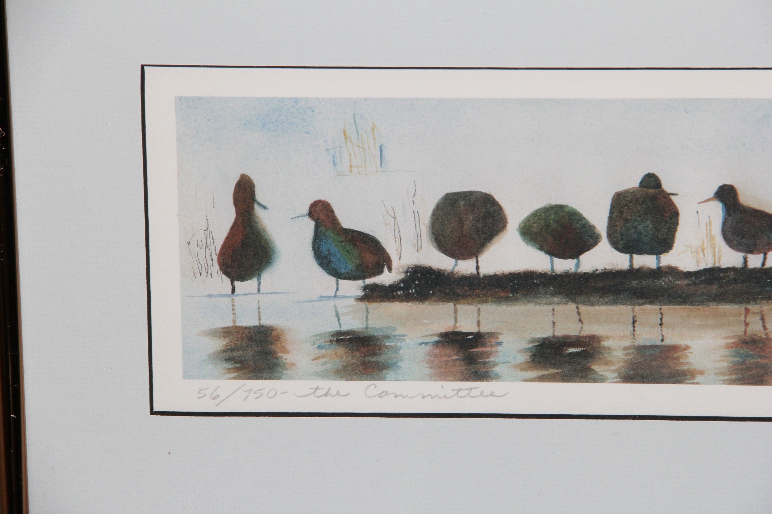 Jean Casterline Signed Print "The Committee"