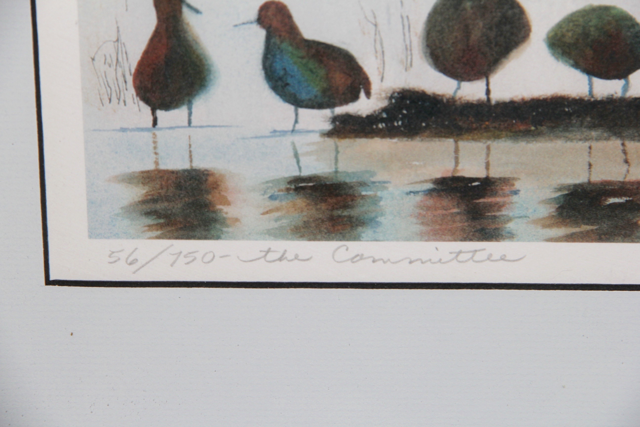 Jean Casterline Signed Print "The Committee"