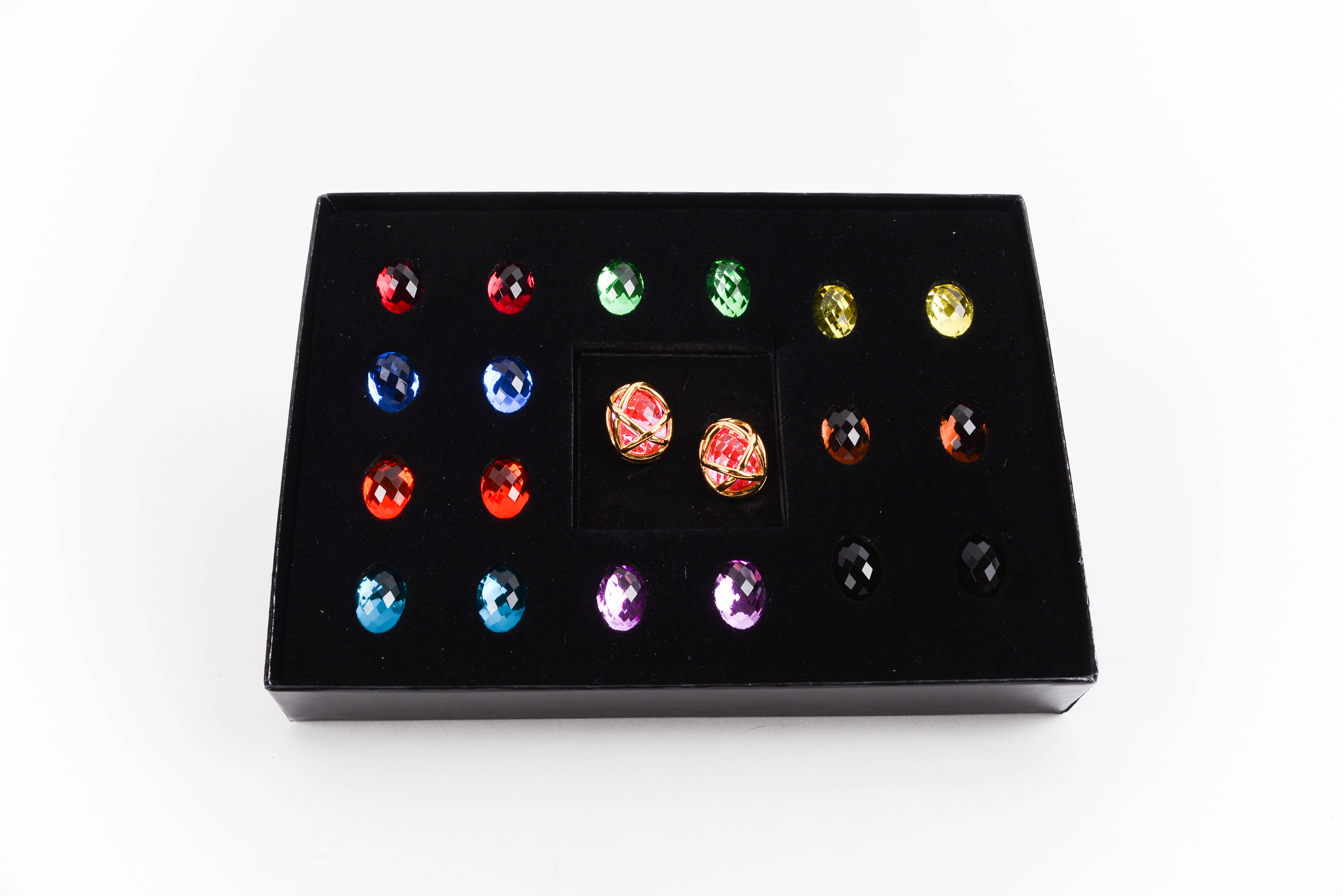 Joan Rivers Earrings and Necklace with Stone Changing Options