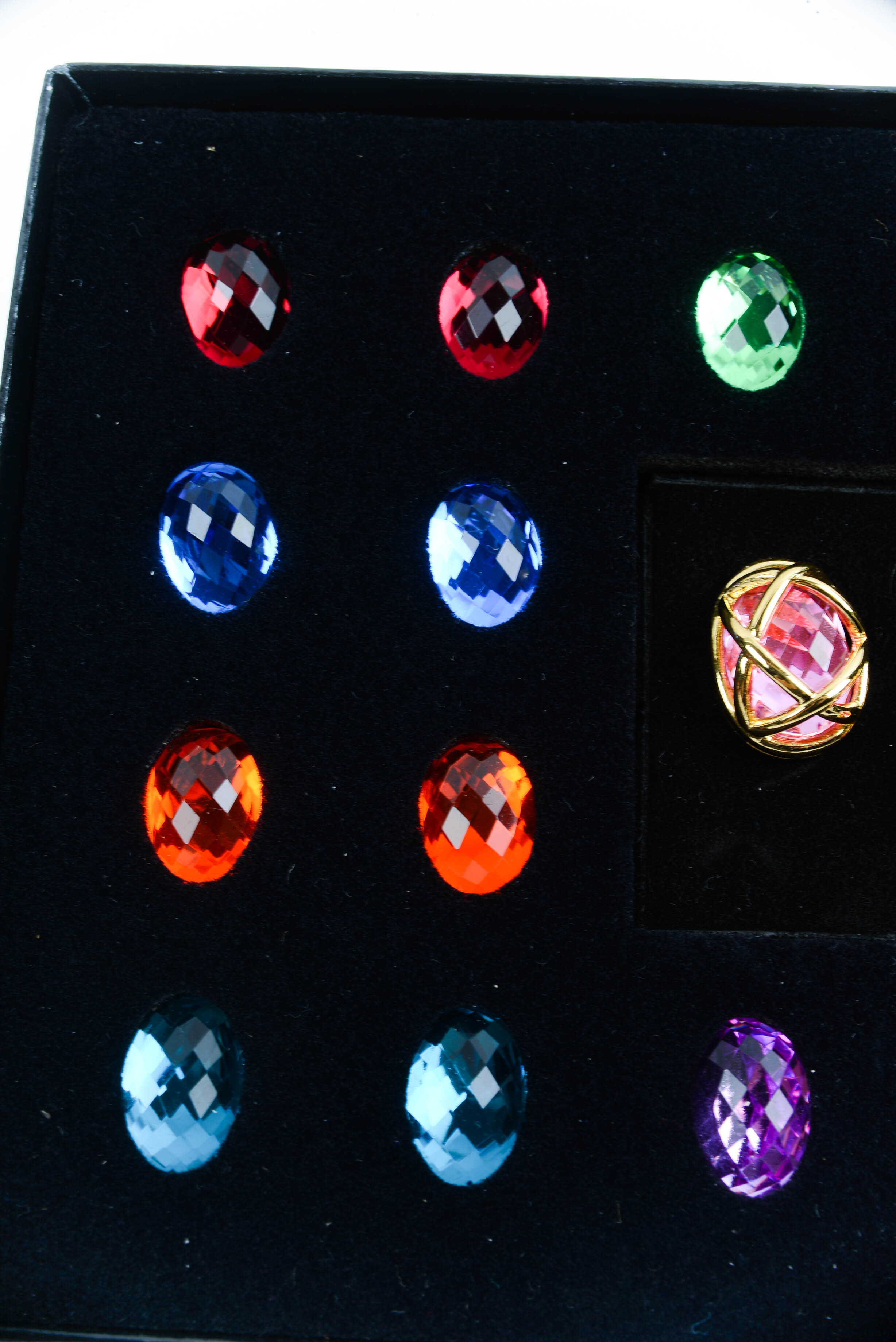 Joan Rivers Earrings and Necklace with Stone Changing Options