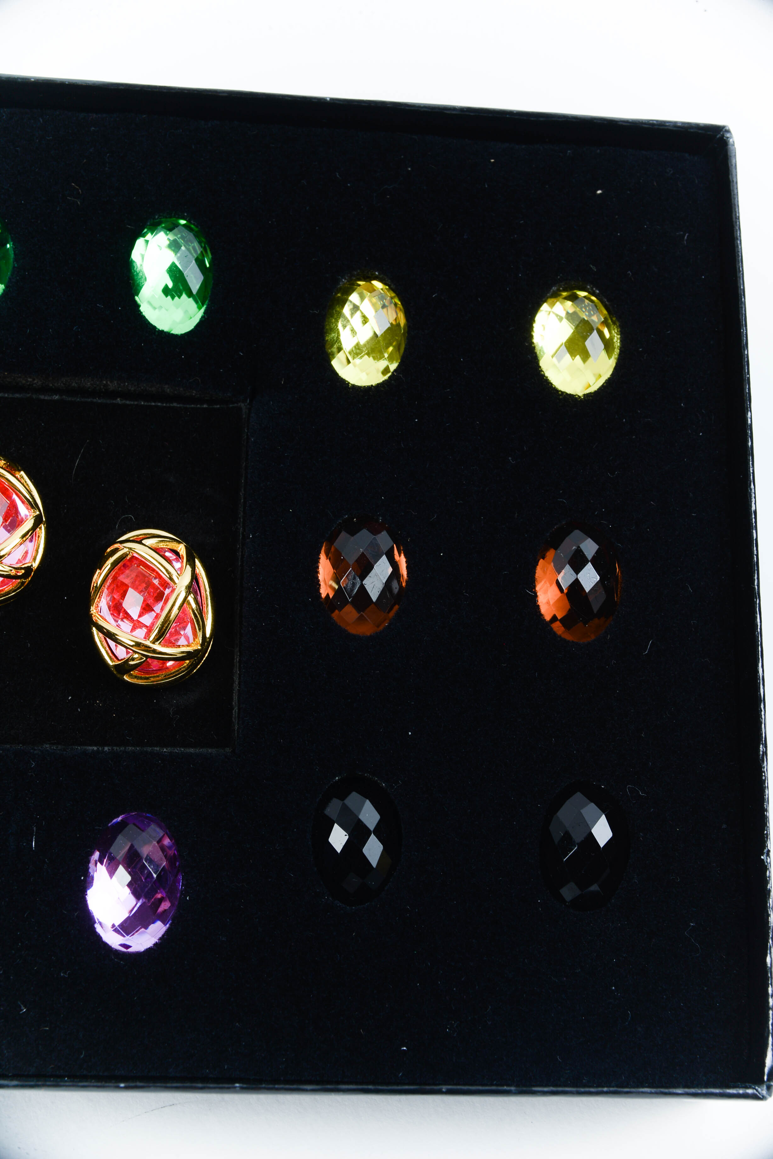 Joan Rivers Earrings and Necklace with Stone Changing Options