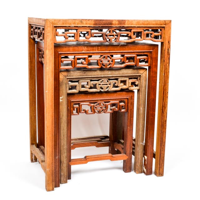 Chinese Wooden Nesting Tables