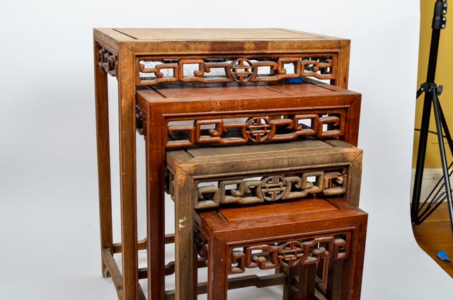 Chinese Wooden Nesting Tables