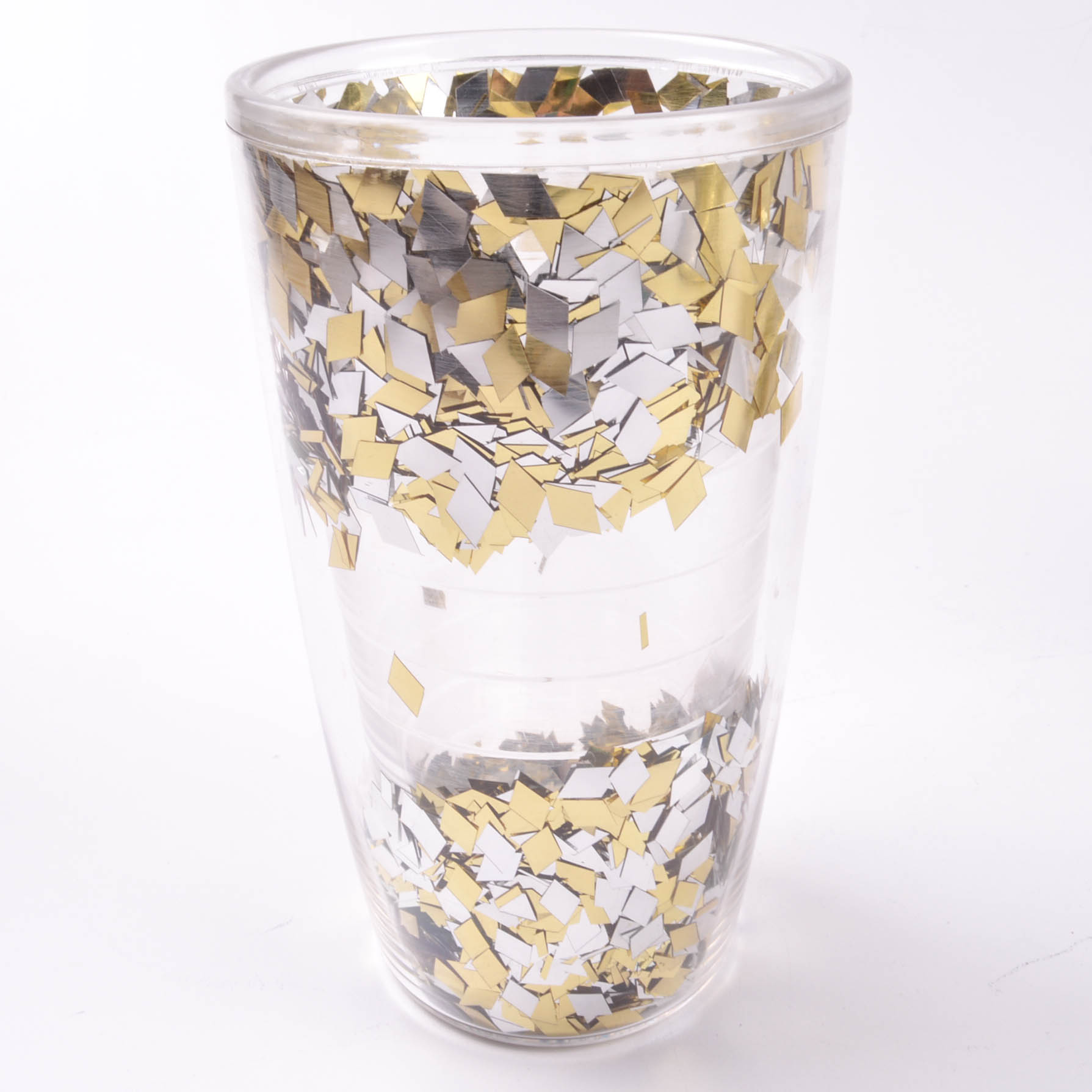 Set of Silver and Gold Confetti 16oz Tervis Insulated Tumblers