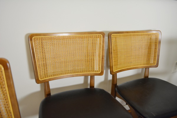 Four Stakmore Wood Folding Chairs