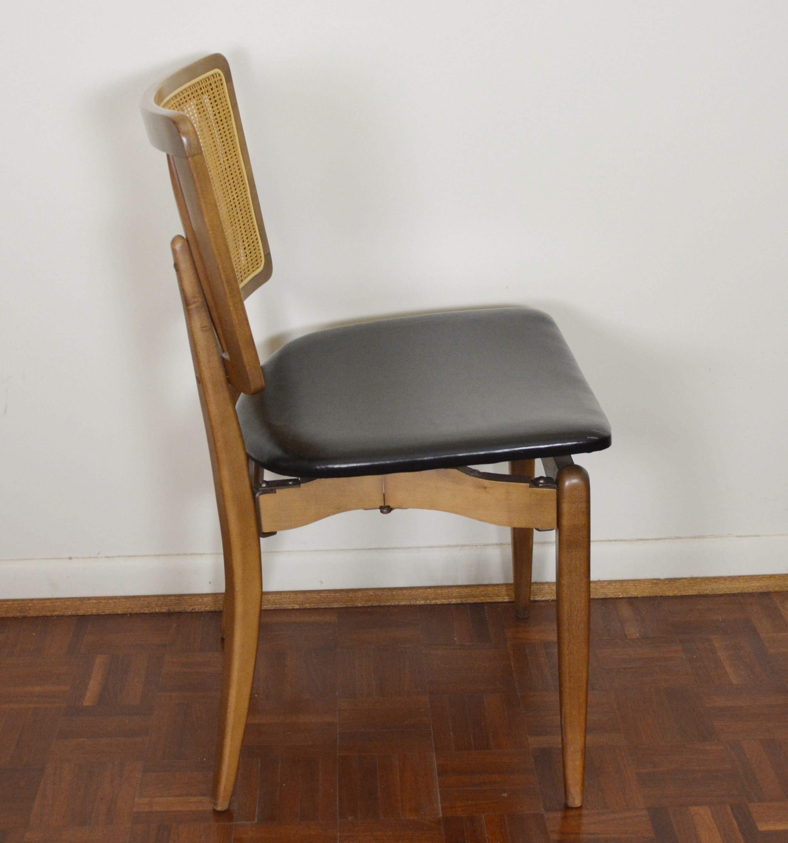 Four Stakmore Wood Folding Chairs