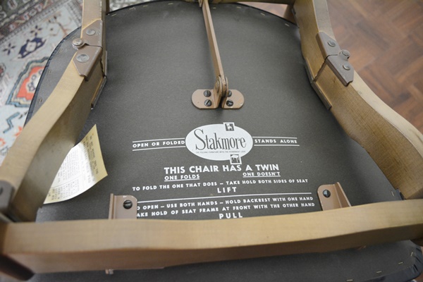 Four Stakmore Wood Folding Chairs