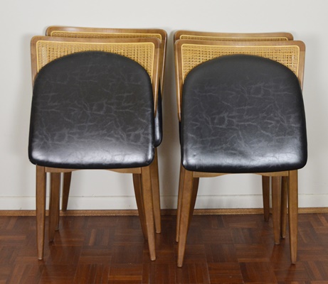 Four Stakmore Wood Folding Chairs