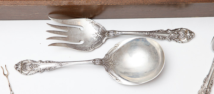 Wallace Sterling Set and More in Tarnish Proof Chest