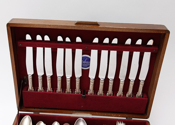 Wallace Sterling Set and More in Tarnish Proof Chest