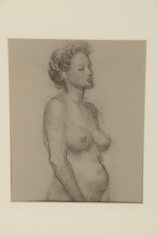 Charcoal Drawing of a Female Nude