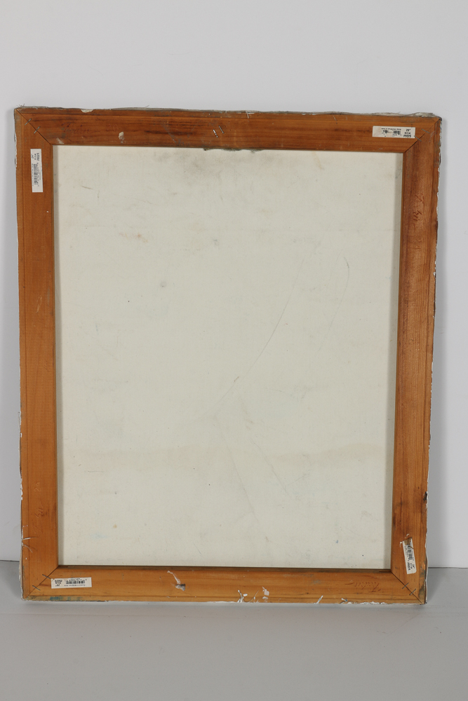 Brunish Signed African Inspired Acrylic Painting