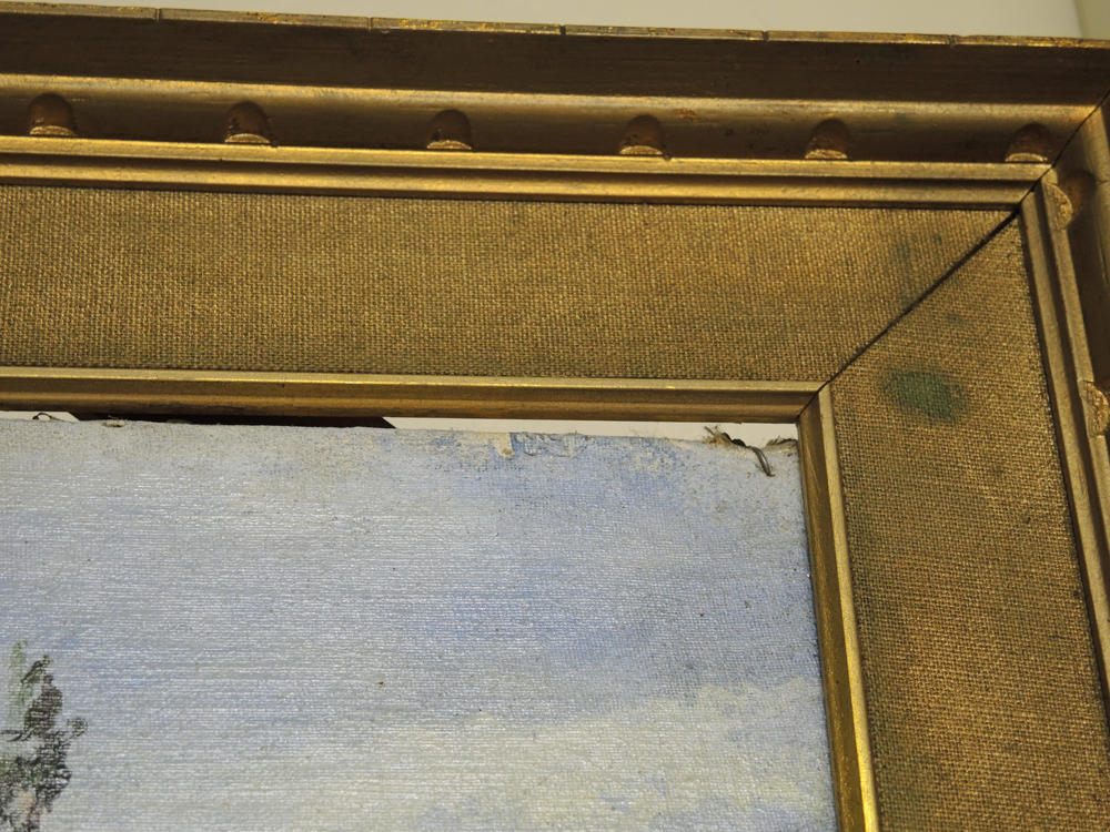 P. Bell Oil on Board Landscape Painting