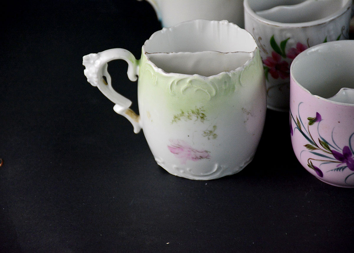 Medley of Fine China Teacups and Vessels