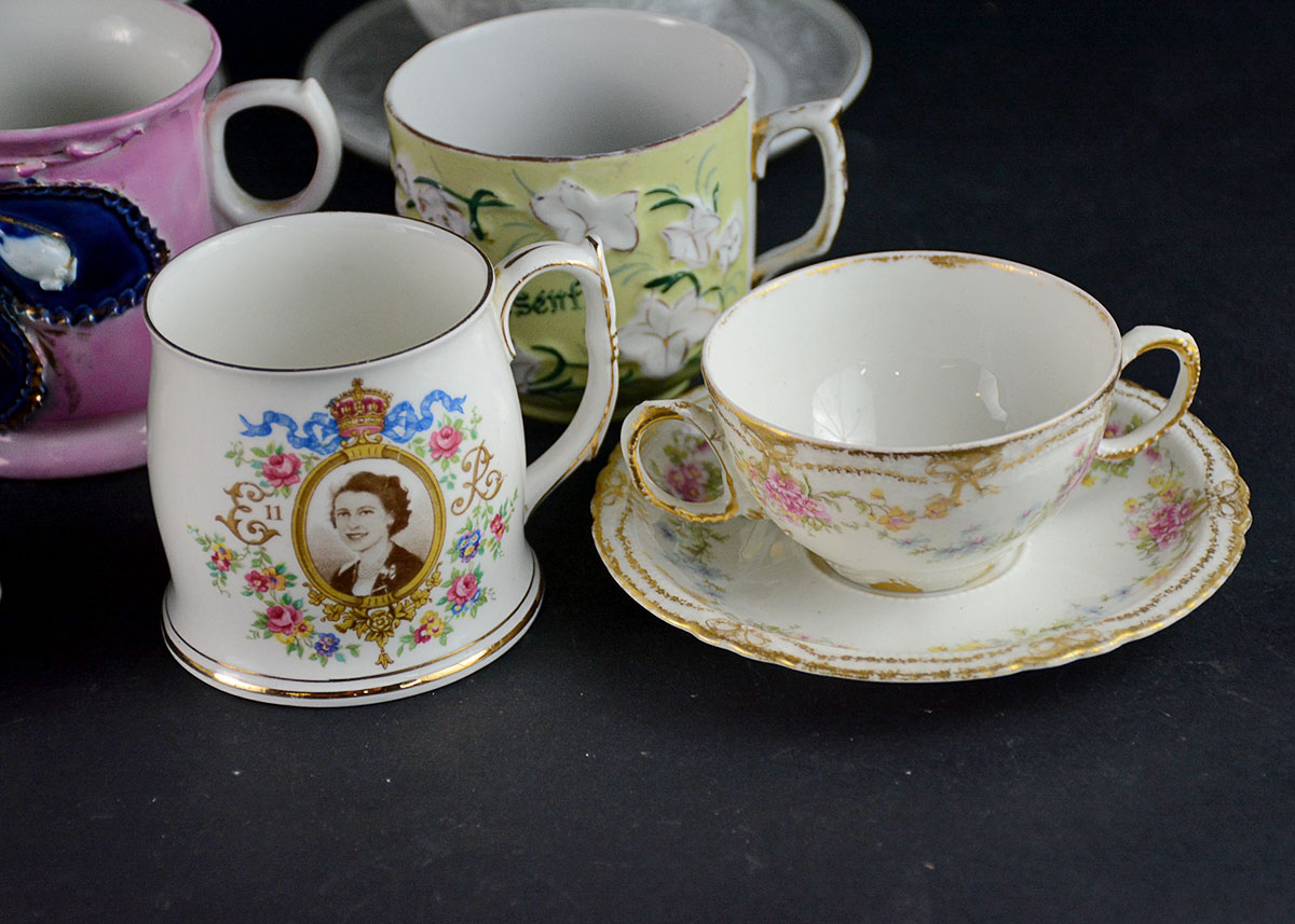 Medley of Fine China Teacups and Vessels