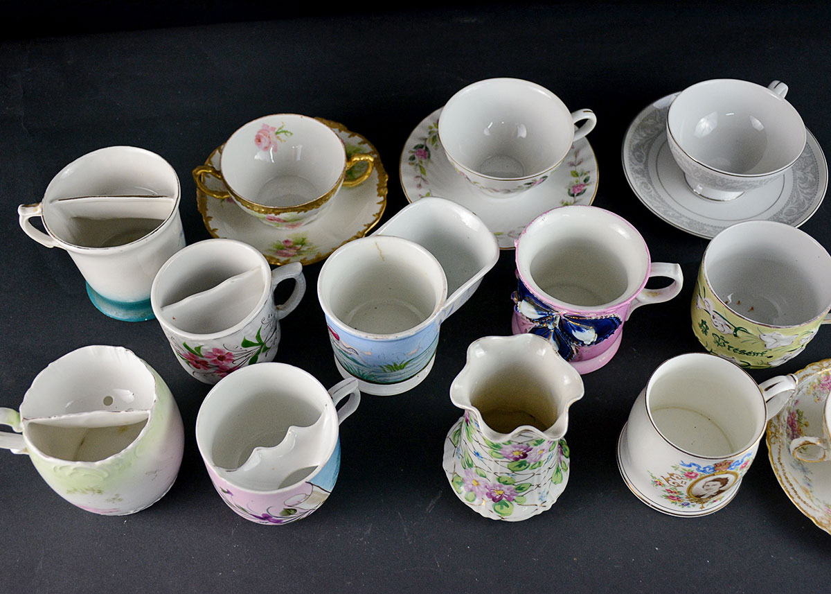 Medley of Fine China Teacups and Vessels