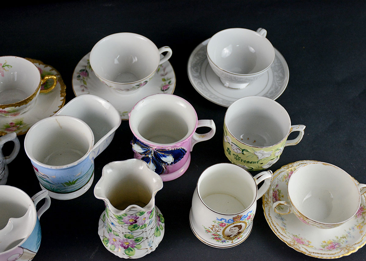 Medley of Fine China Teacups and Vessels