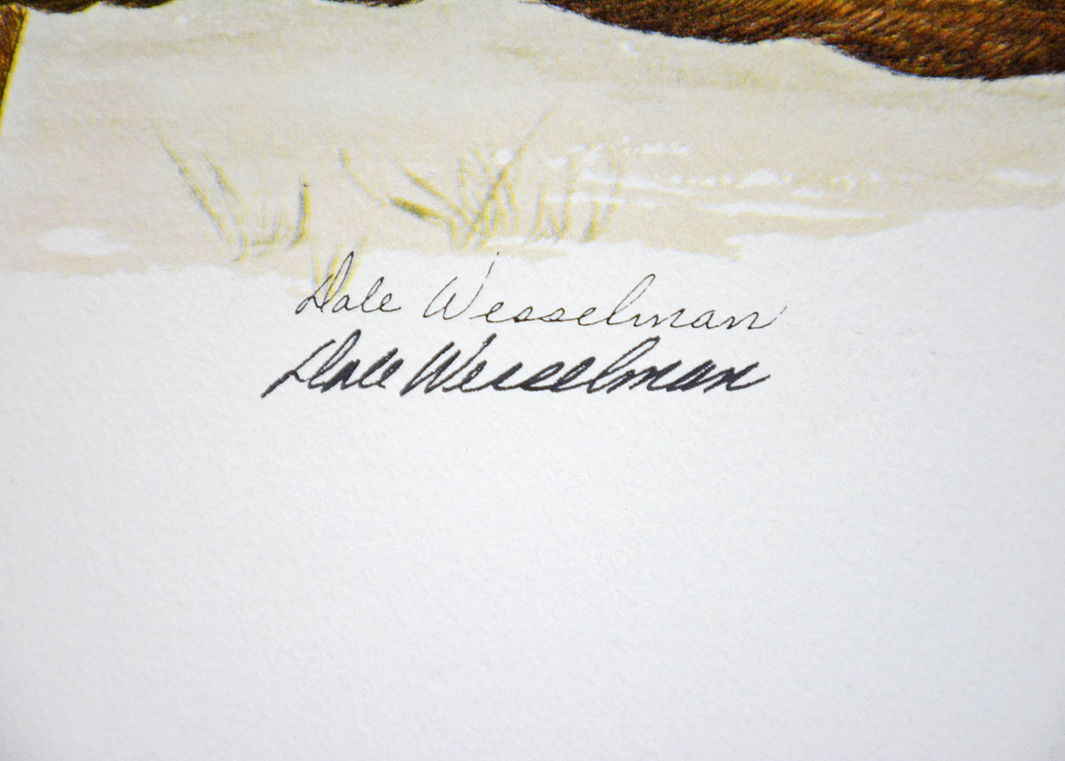 Dale Wesselman Signed Print "Hawkeye"