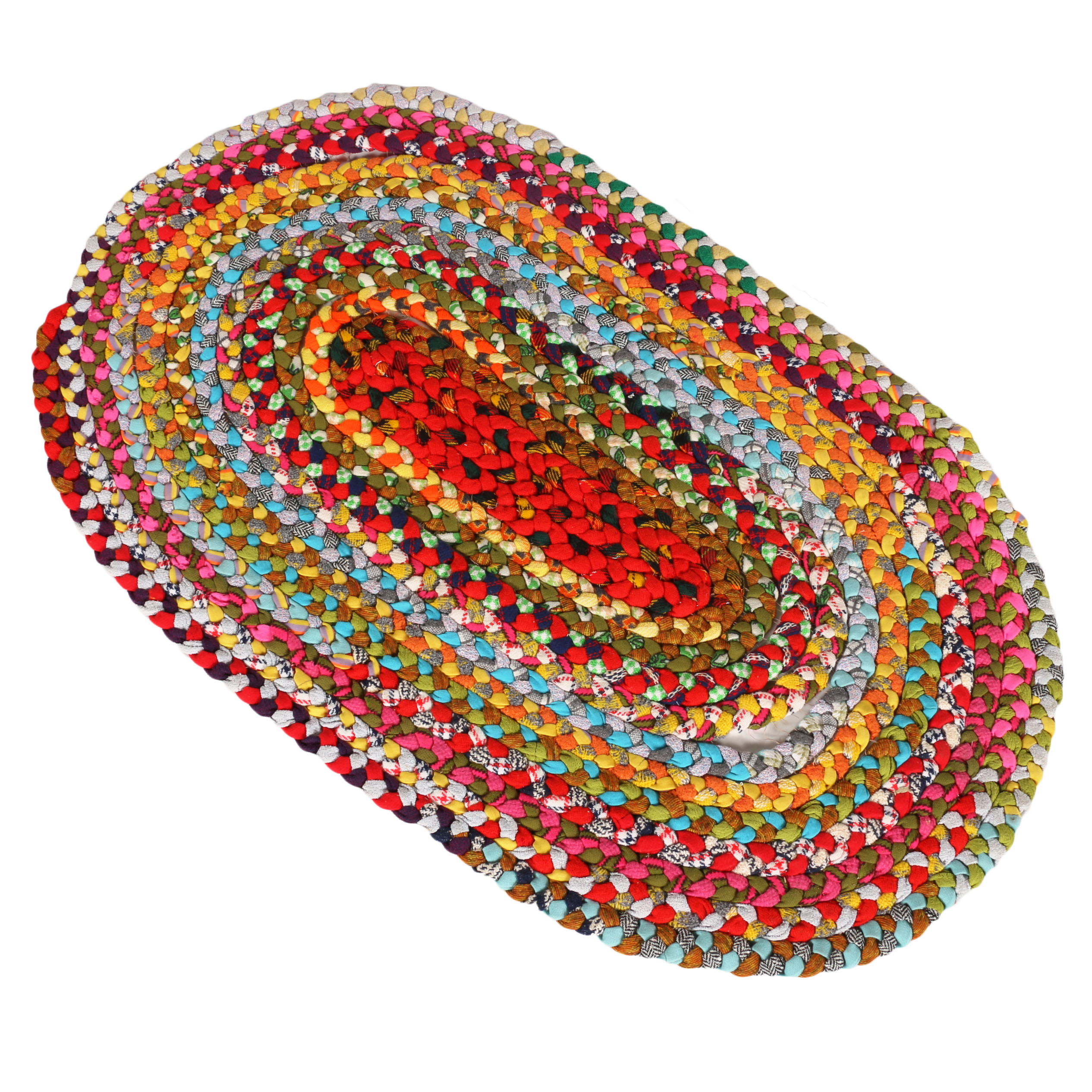 Vibrant Vintage Braided Area Rug
