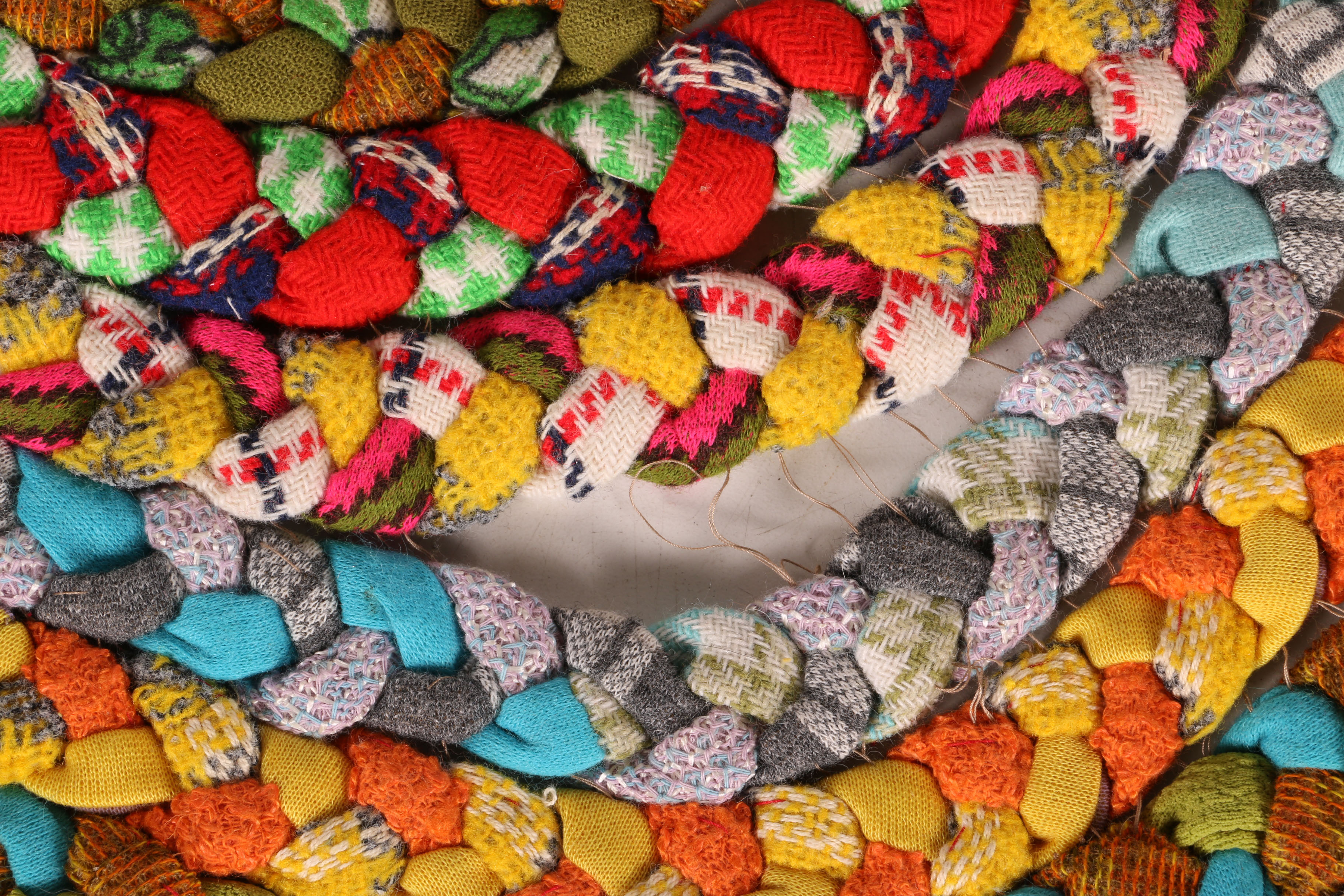 Vibrant Vintage Braided Area Rug