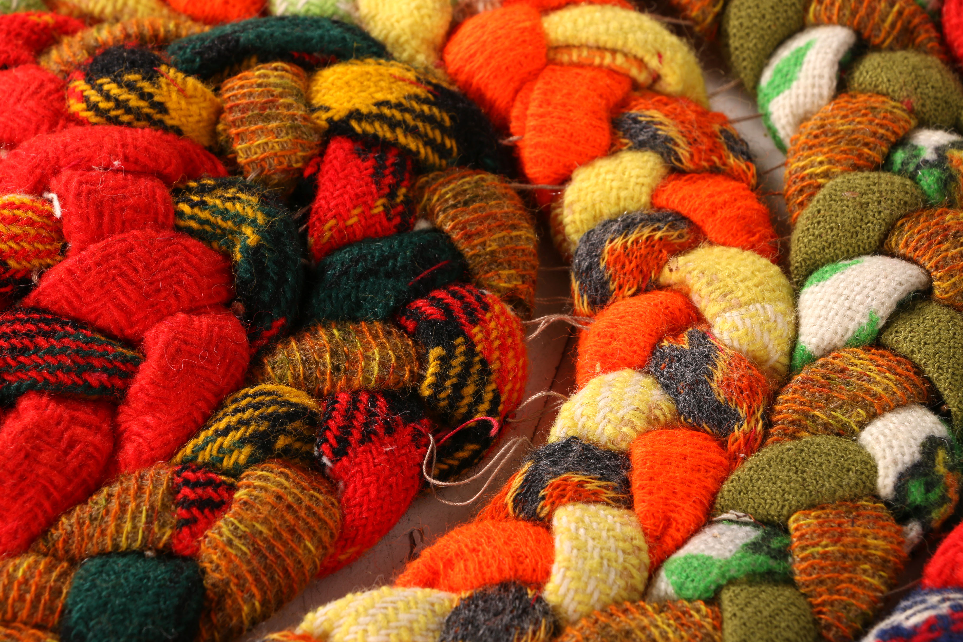 Vibrant Vintage Braided Area Rug