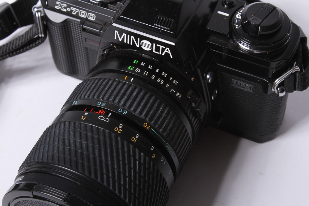 Minolta X-700 SLR Camera With Tripod
