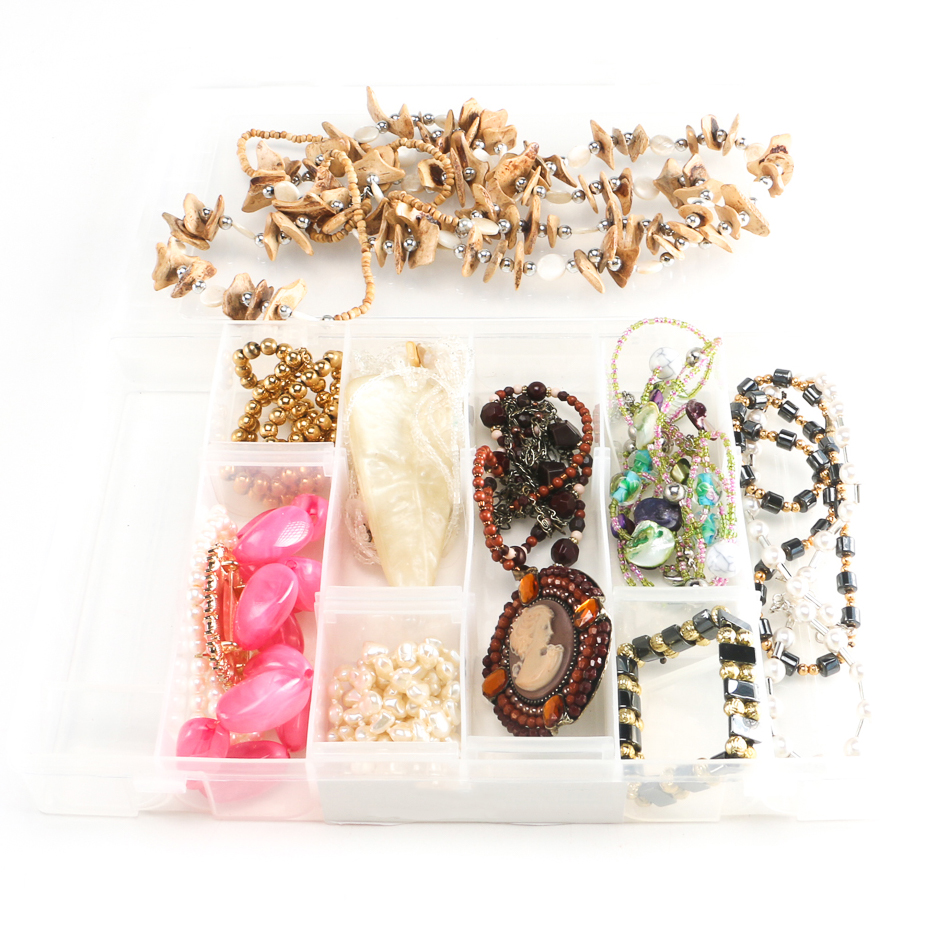Collection of Costume Jewelry with Carrying Case