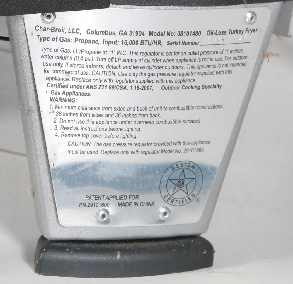 "The Big Easy" Infrared Oil-Less Turkey Fryer