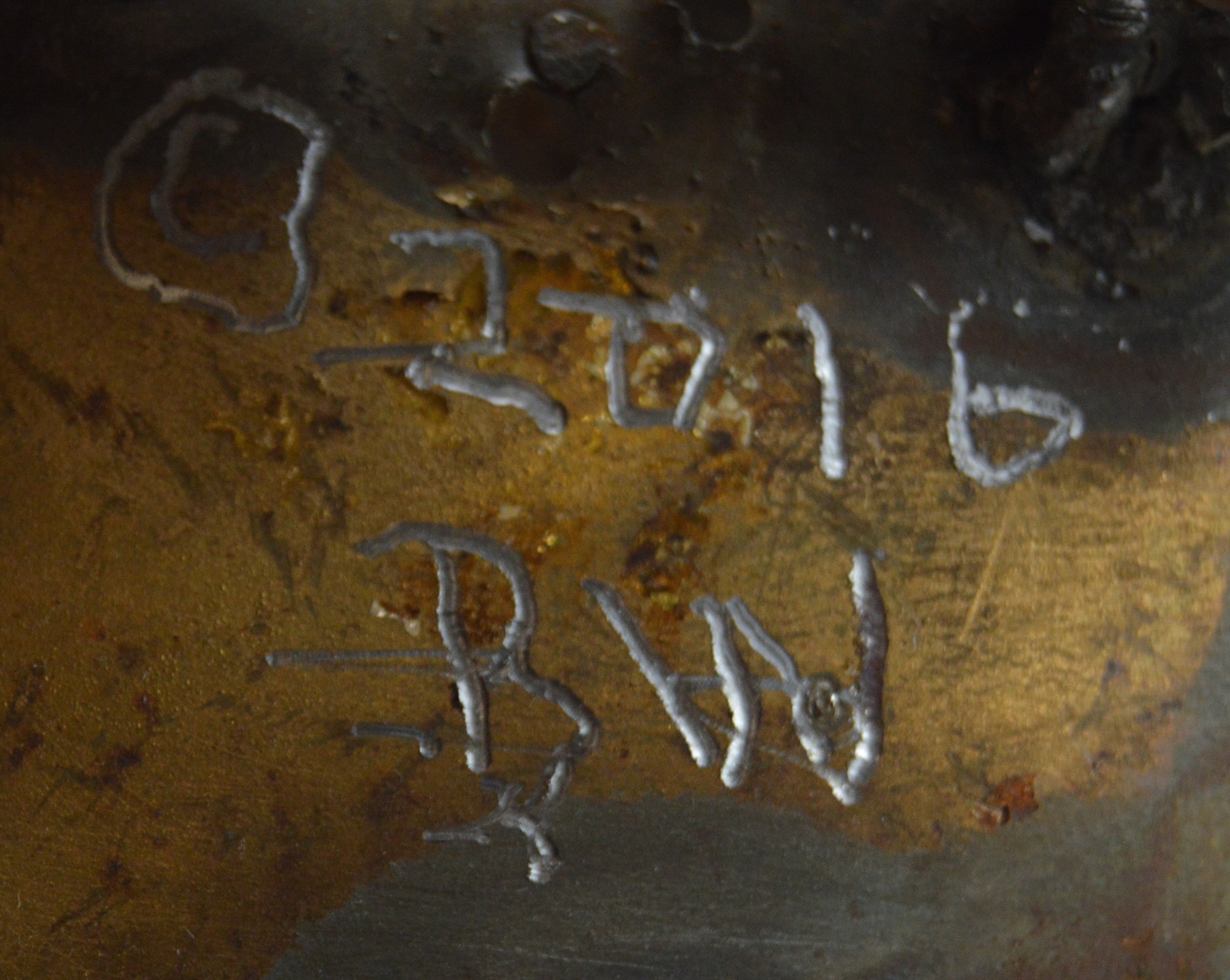 Metal Folk Art Frog with Gun by Bruce Wilham