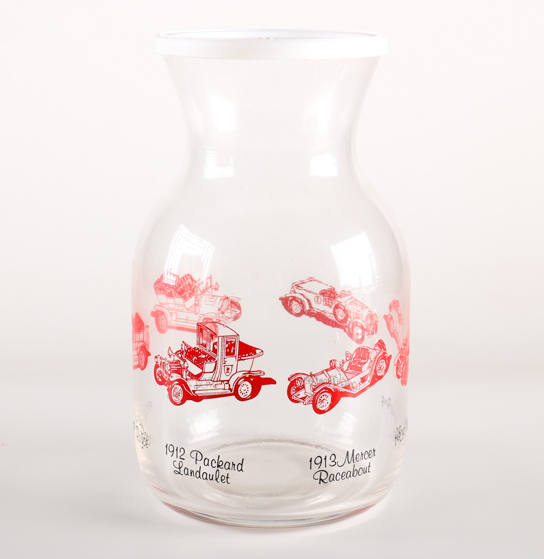 Seven Piece Vintage Car Carafe and Glass Set