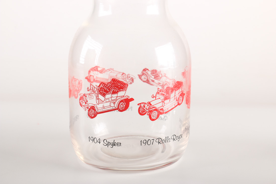Seven Piece Vintage Car Carafe and Glass Set