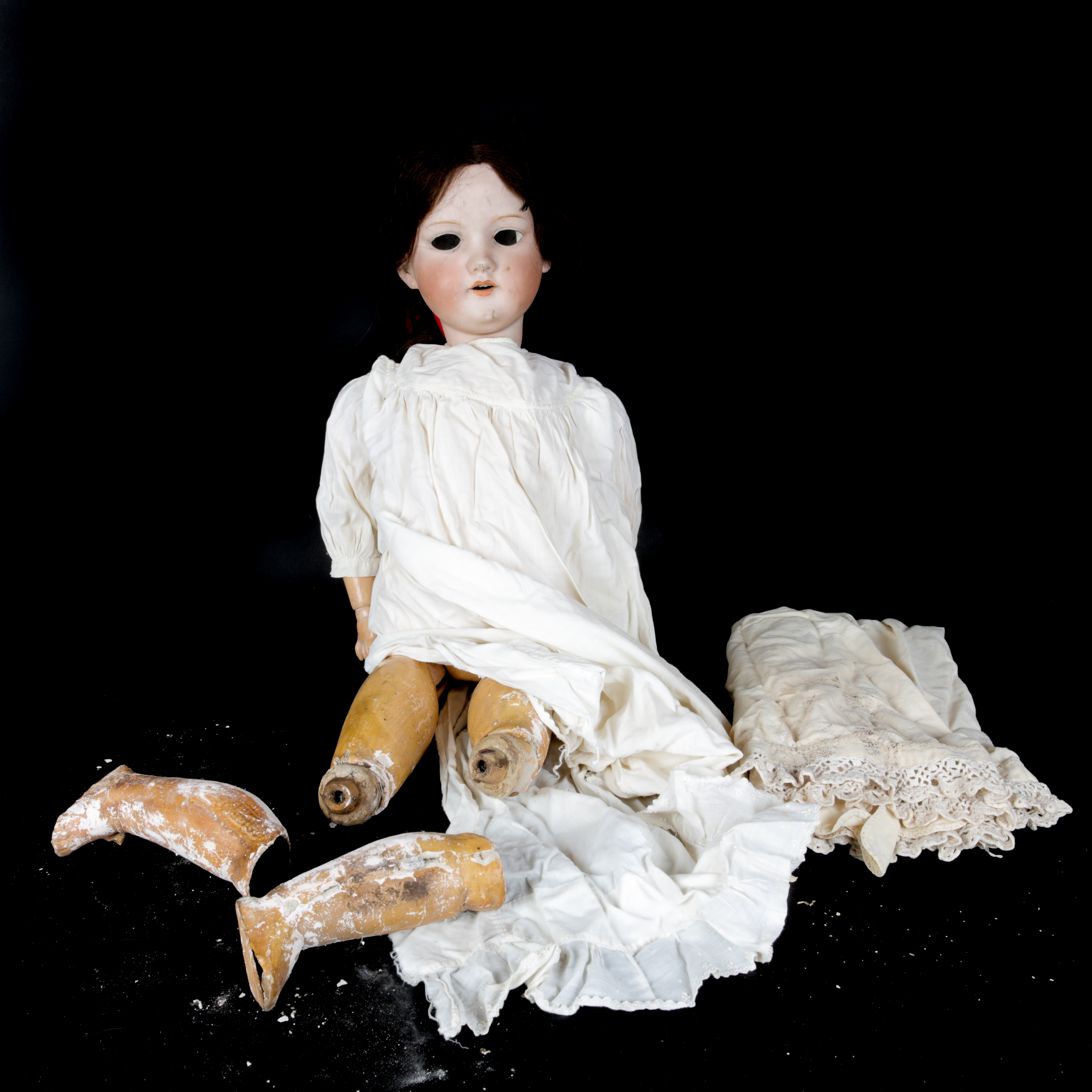 Antique Armand Marseille Doll with Bisque Head and Human Hair