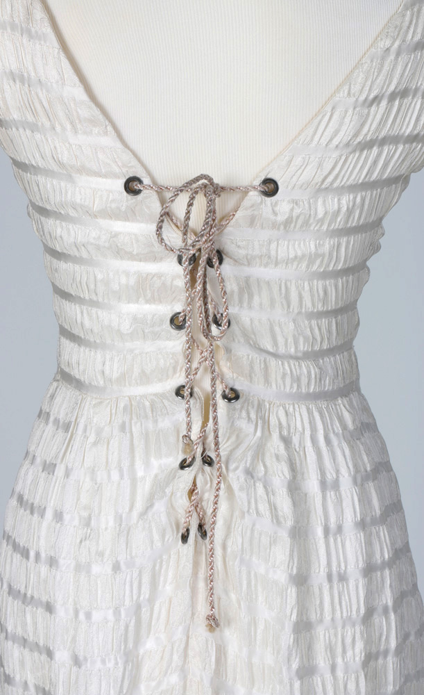 1950s Christian Dior White Ruffle Dress