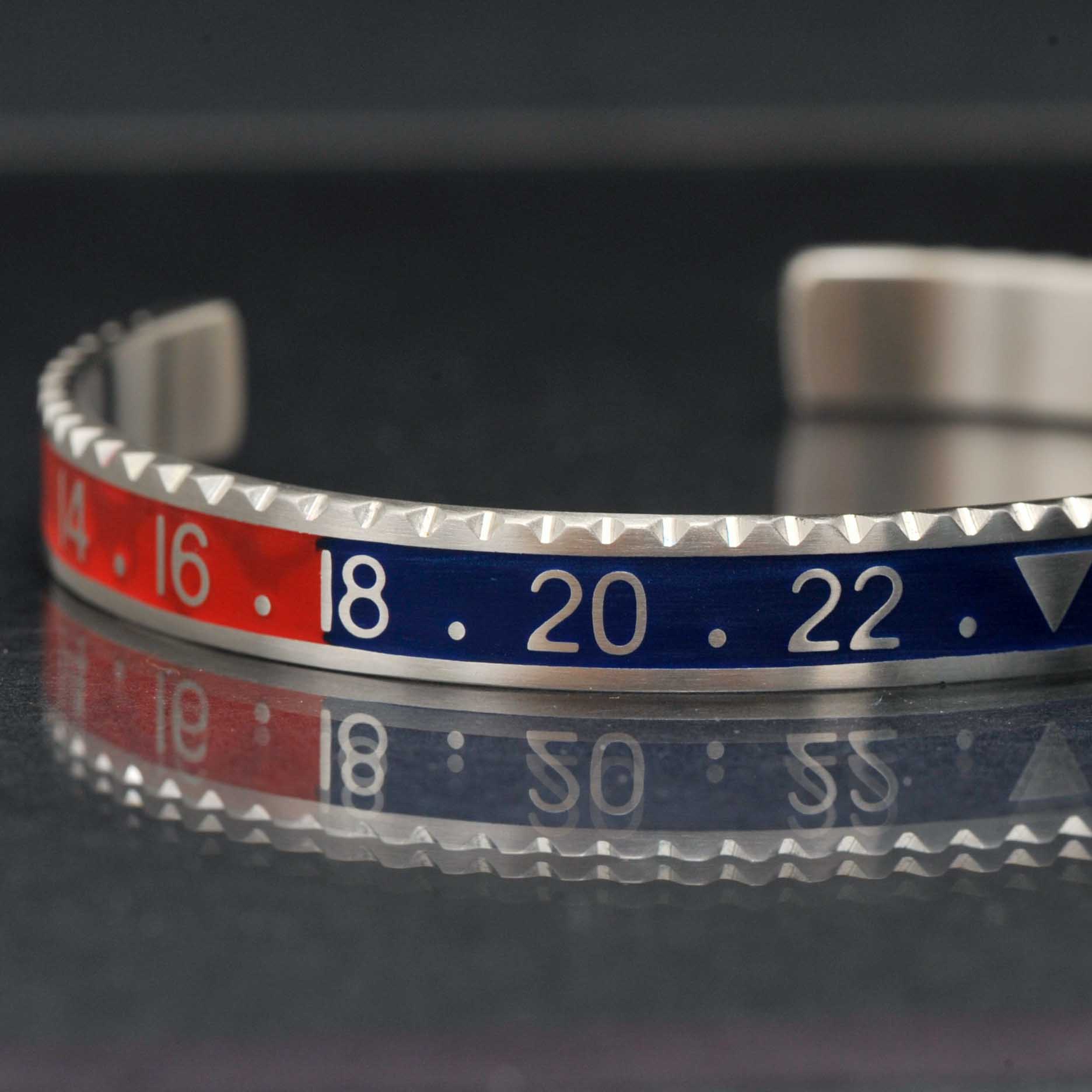 Enameled Stainless Steel Cuff Bracelet