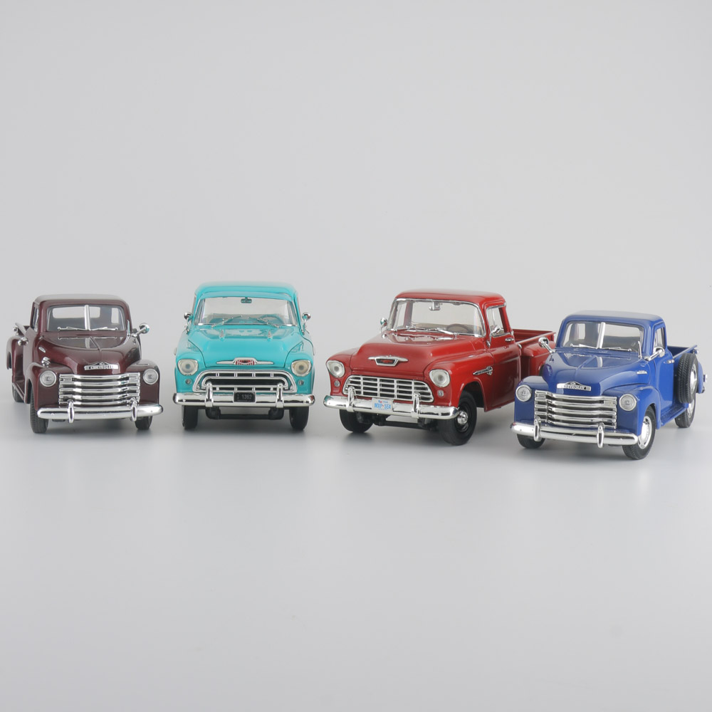 Collection of Classic Chevrolet Pick Up Die-cast Cars