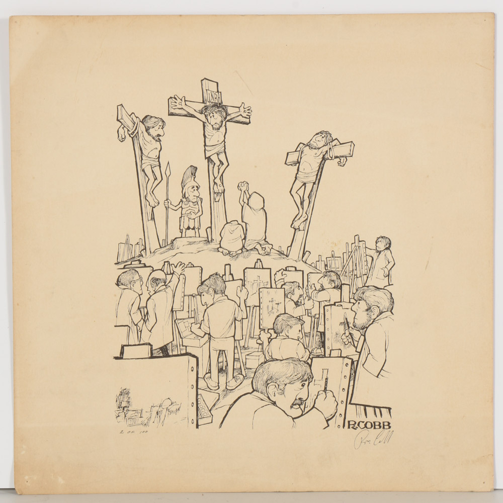 Ron Cobb Signed Limited Edition Print of a Political Cartoon