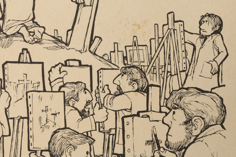 Ron Cobb Signed Limited Edition Print of a Political Cartoon