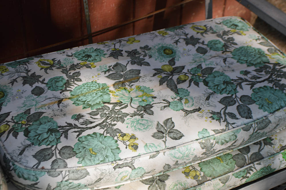 Vintage Aluminum Glider with Original Cushions