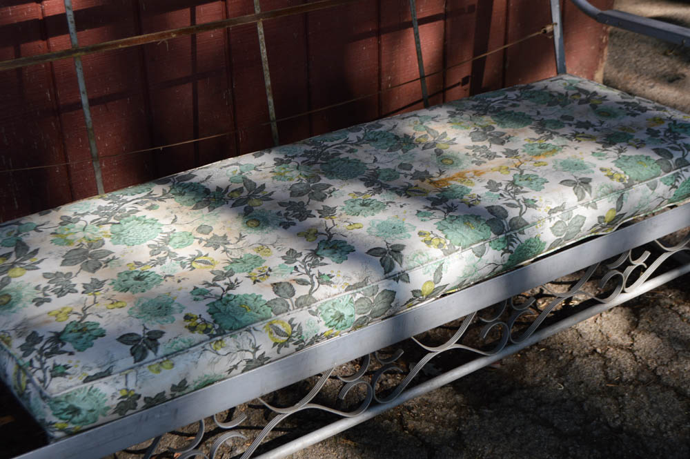 Vintage Aluminum Glider with Original Cushions