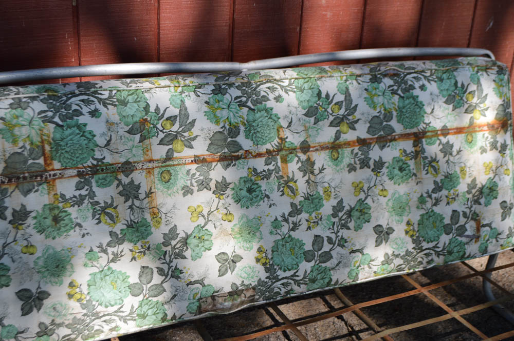 Vintage Aluminum Glider with Original Cushions