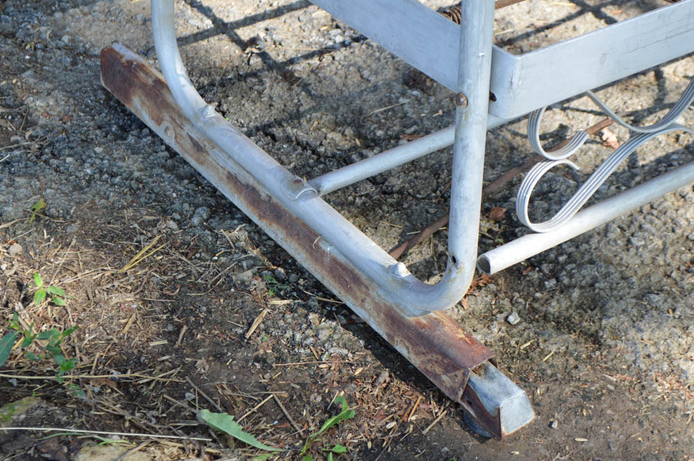Vintage Aluminum Glider with Original Cushions