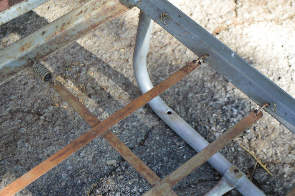 Vintage Aluminum Glider with Original Cushions