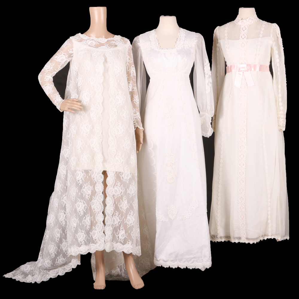 Set of Vintage Wedding Gowns