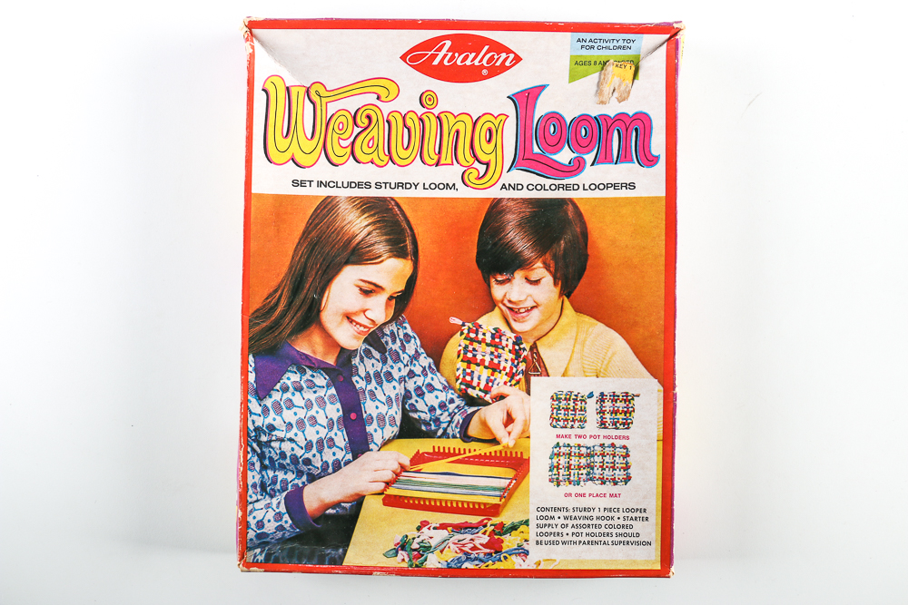 Vintage Weaving Loom and Refreshment Set