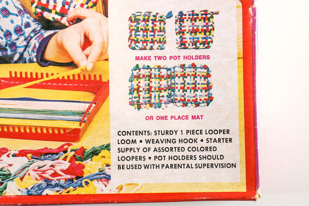 Vintage Weaving Loom and Refreshment Set