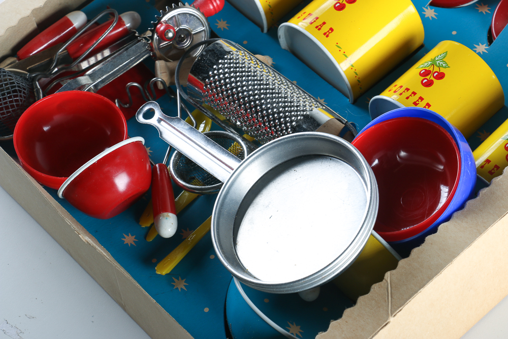 Vintage Children's Pastry and Canister Set