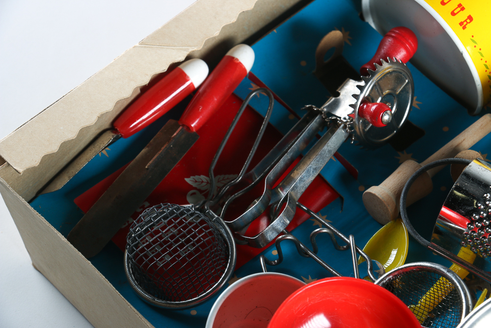 Vintage Children's Pastry and Canister Set