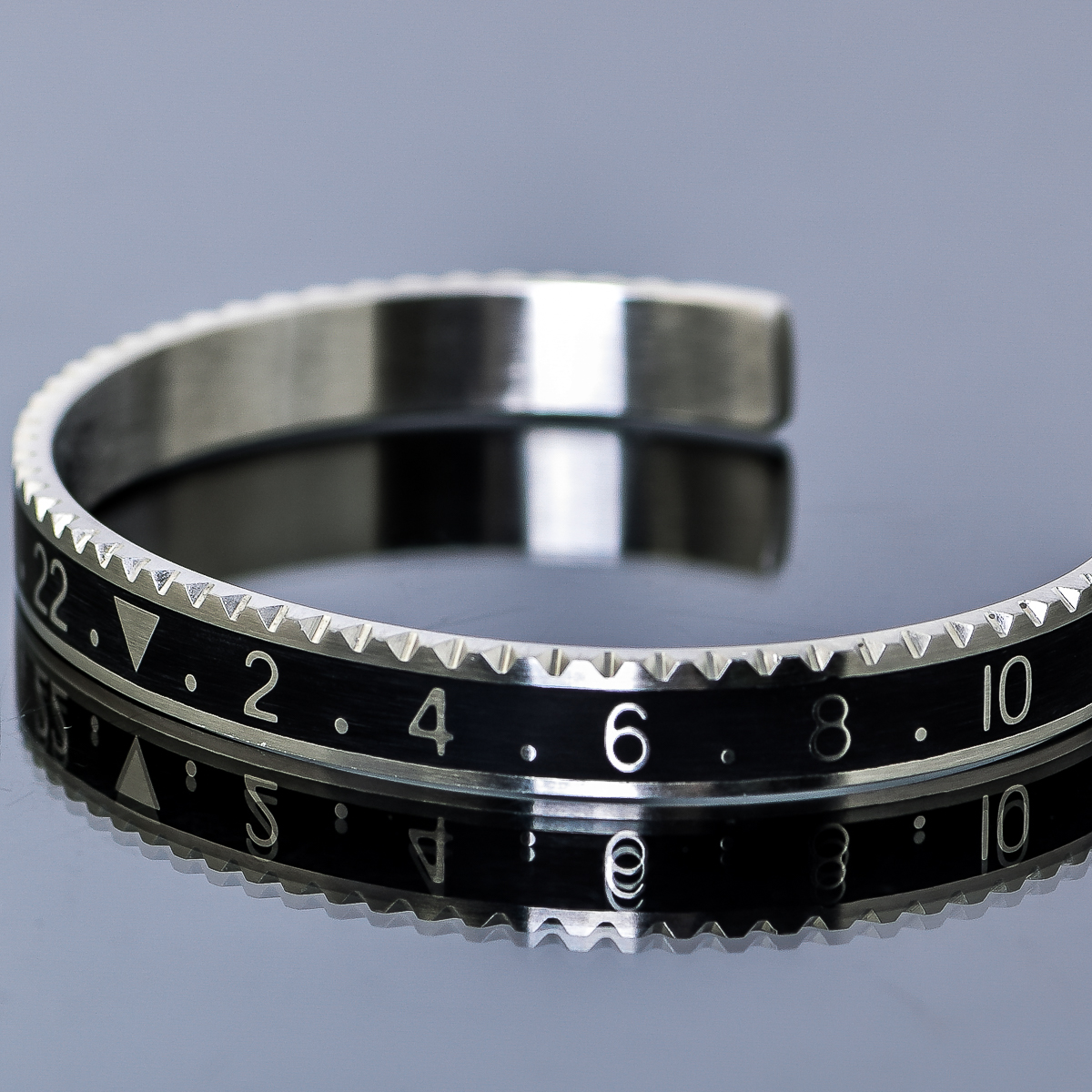 Enameled Stainless Steel Cuff Bracelet