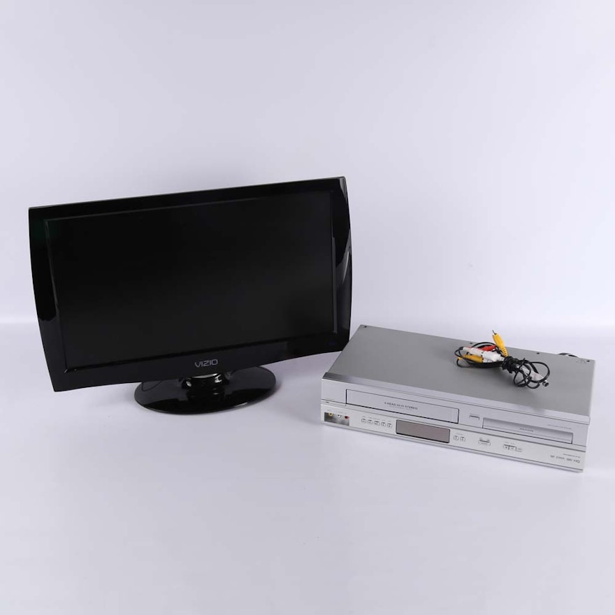 Vizio Television and Philips VCR/DVD Player