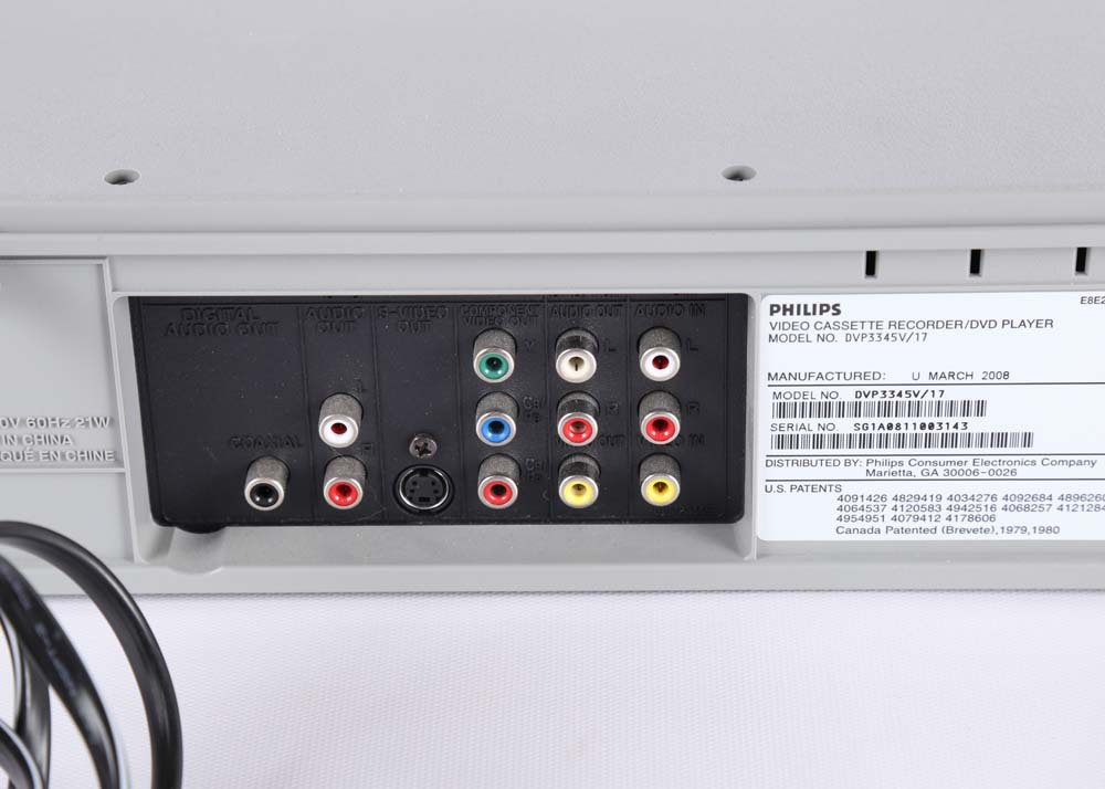 Vizio Television and Philips VCR/DVD Player